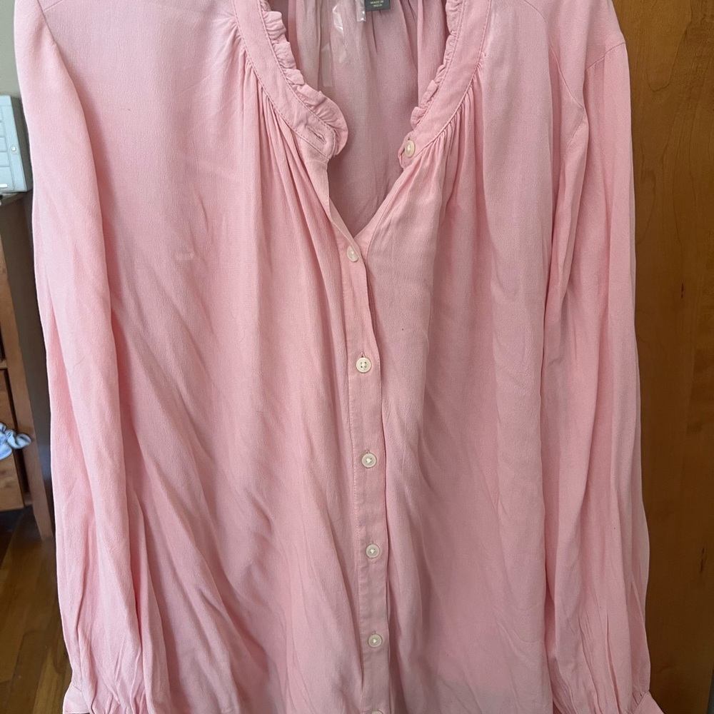 Style & Co. Pink Button-Up Blouse